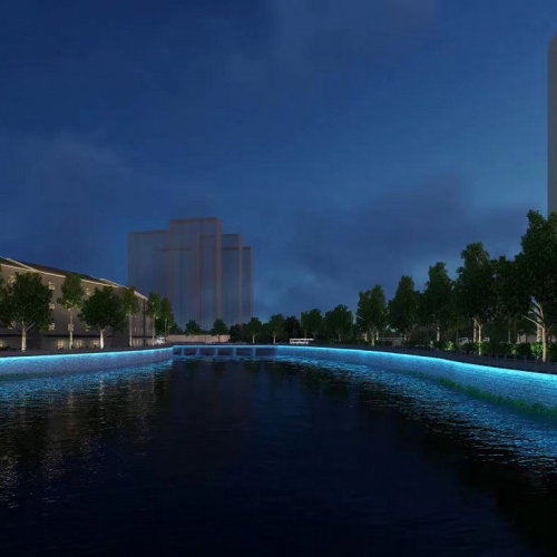 城市河道亮化，营造唯美夜景